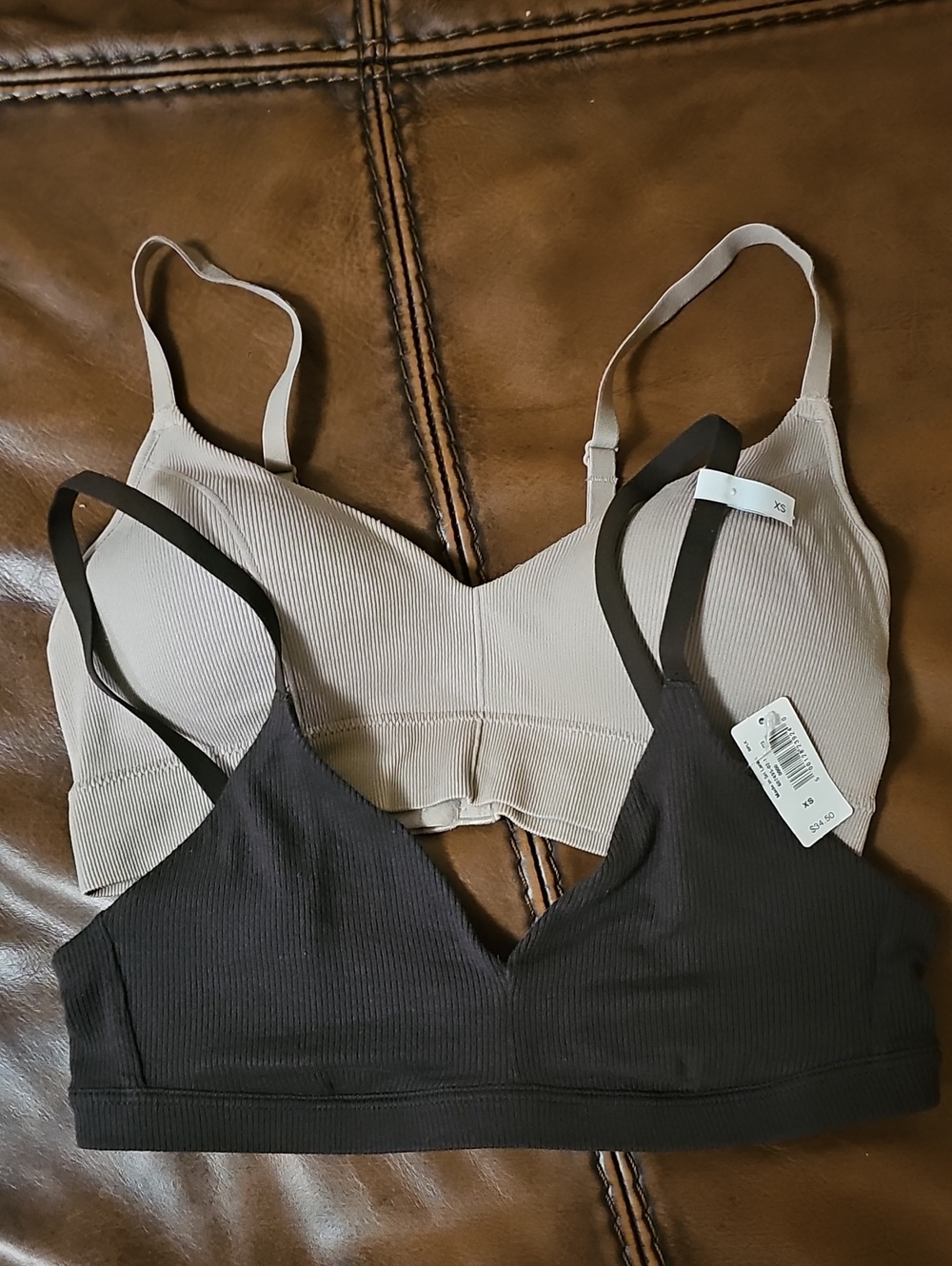 Gapnody Everyday Dark Brown Ribbed Bralette - XS Maidenform S Ribbed Bra